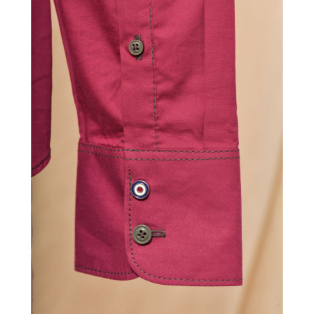 Chemise en coton bordeaux Blue Industry