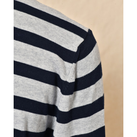 Pull bicolore en coton à rayures Les Copains