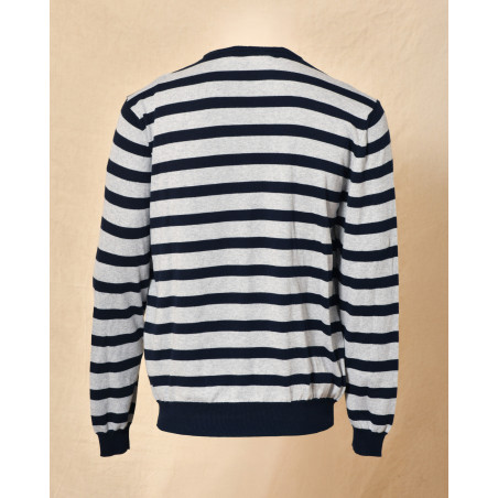 Pull bicolore en coton à rayures Les Copains