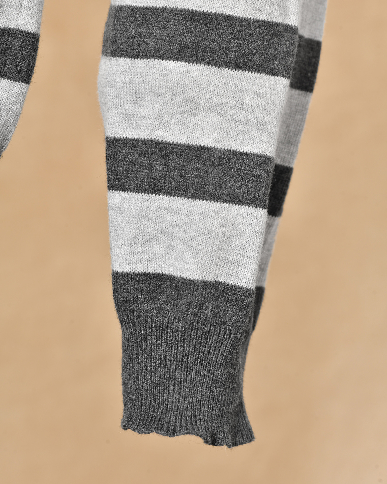 Pull  bicolore en coton gris à rayures Les Copains