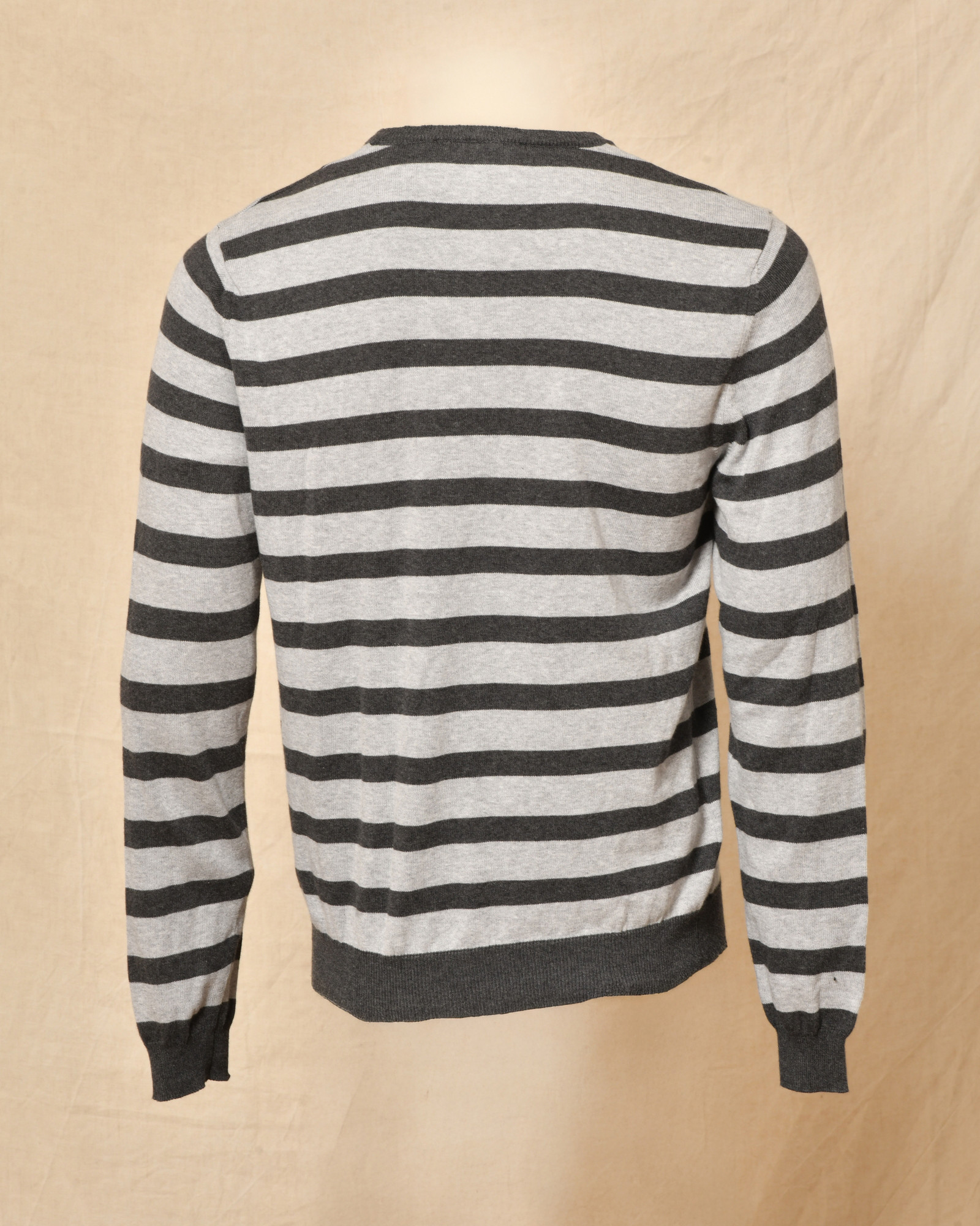 Pull  bicolore en coton gris à rayures Les Copains