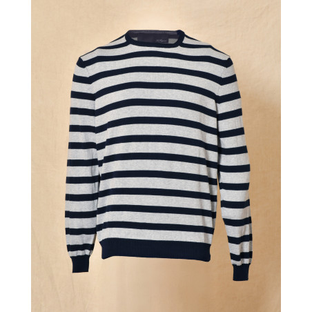 Pull bicolore en coton à rayures Les Copains