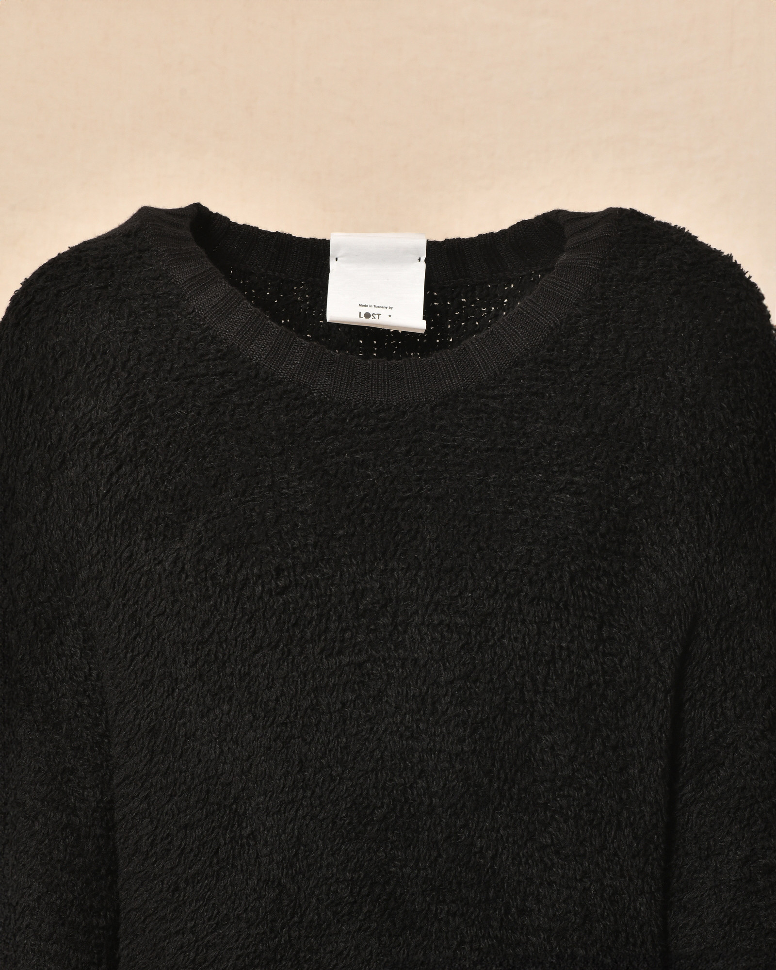 Pull long en laine noir Lost & Found