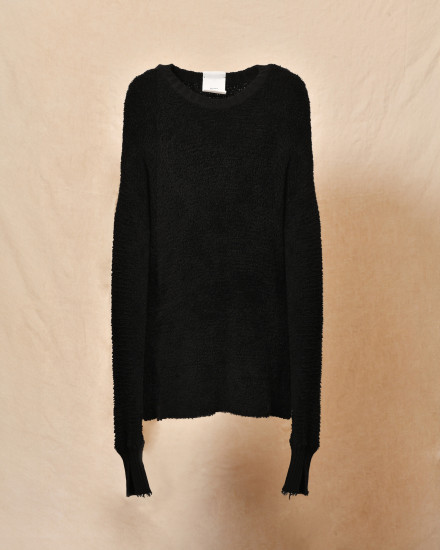 Pull long en laine noir Lost & Found