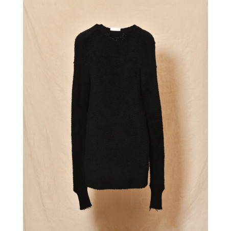 Pull long en laine noir Lost & Found