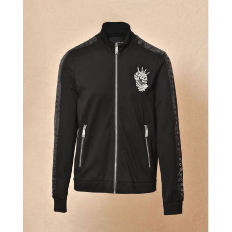 Veste de jogging à cristaux et œillets fantaisie John Richmond