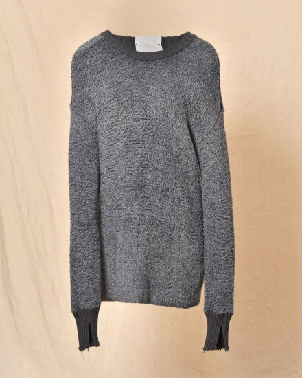 Pull long en laine gris Lost & Found