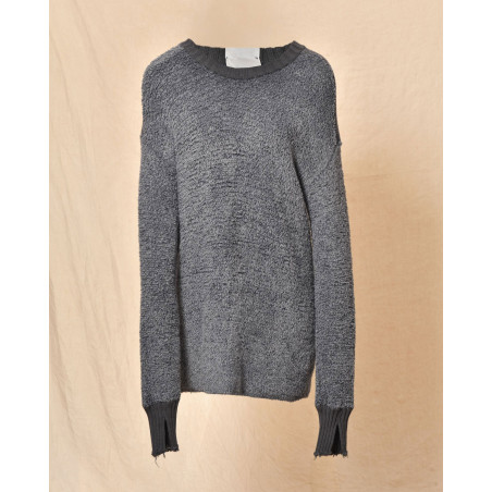 Pull long en laine gris Lost & Found