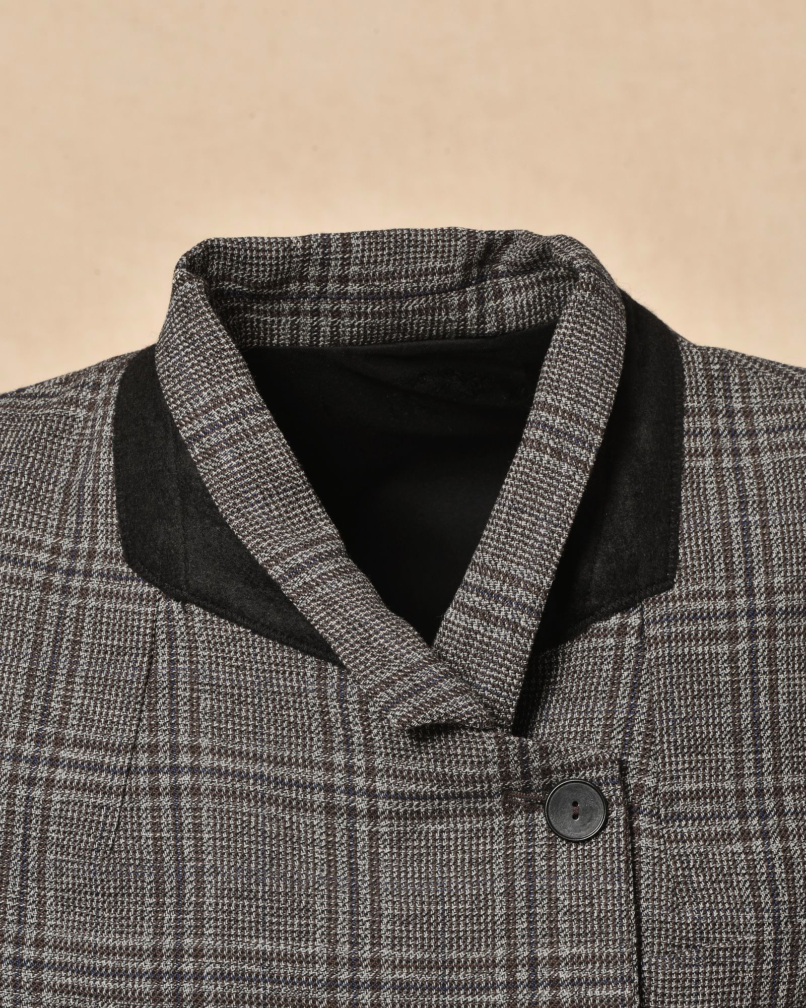 Veste grise à carreaux courte Malloni