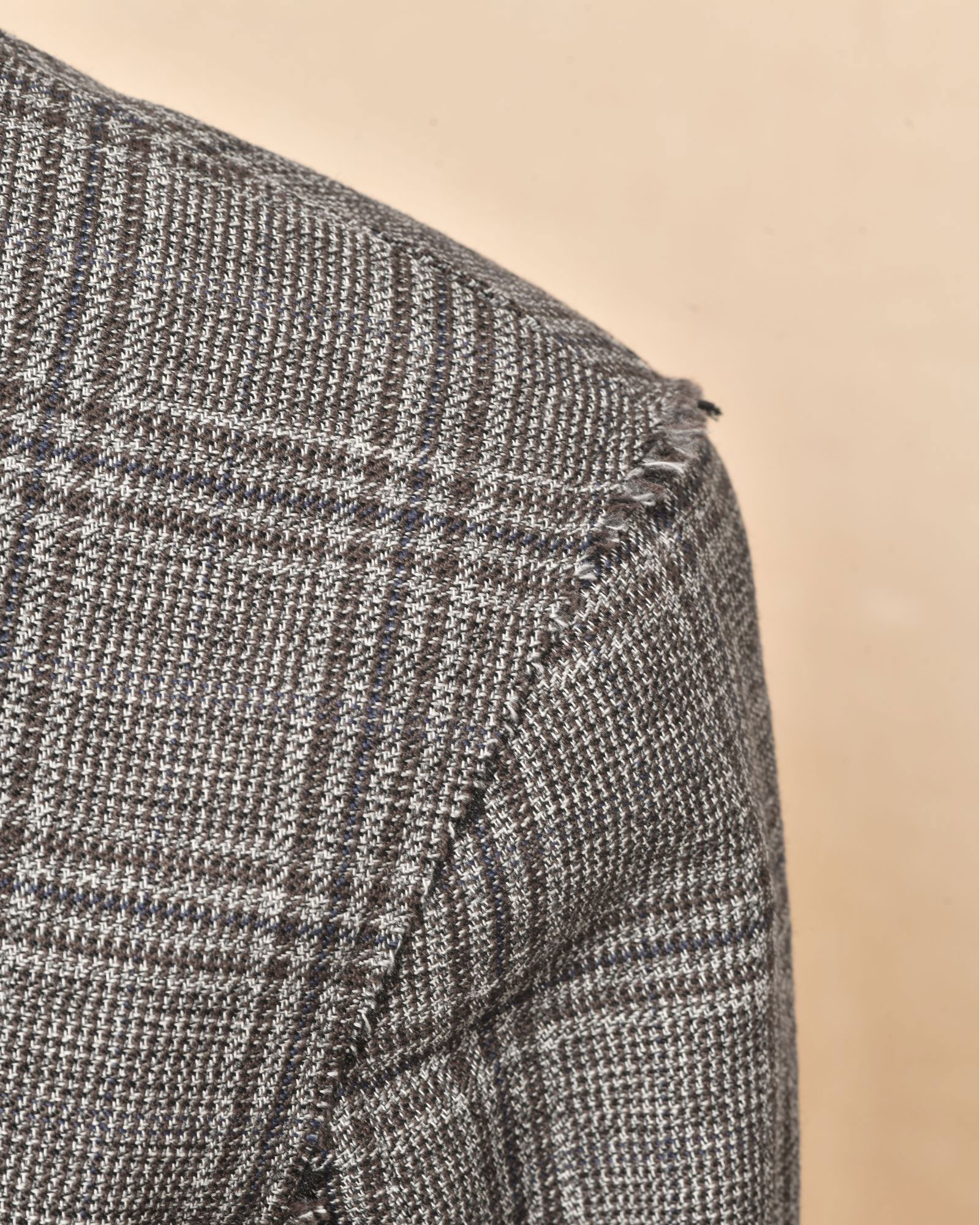 Veste grise à carreaux courte Malloni