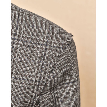 Veste grise à carreaux courte Malloni