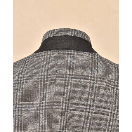 Veste grise à carreaux courte Malloni