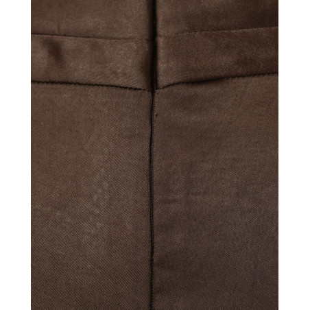 Top en satin marron sans manches Malloni