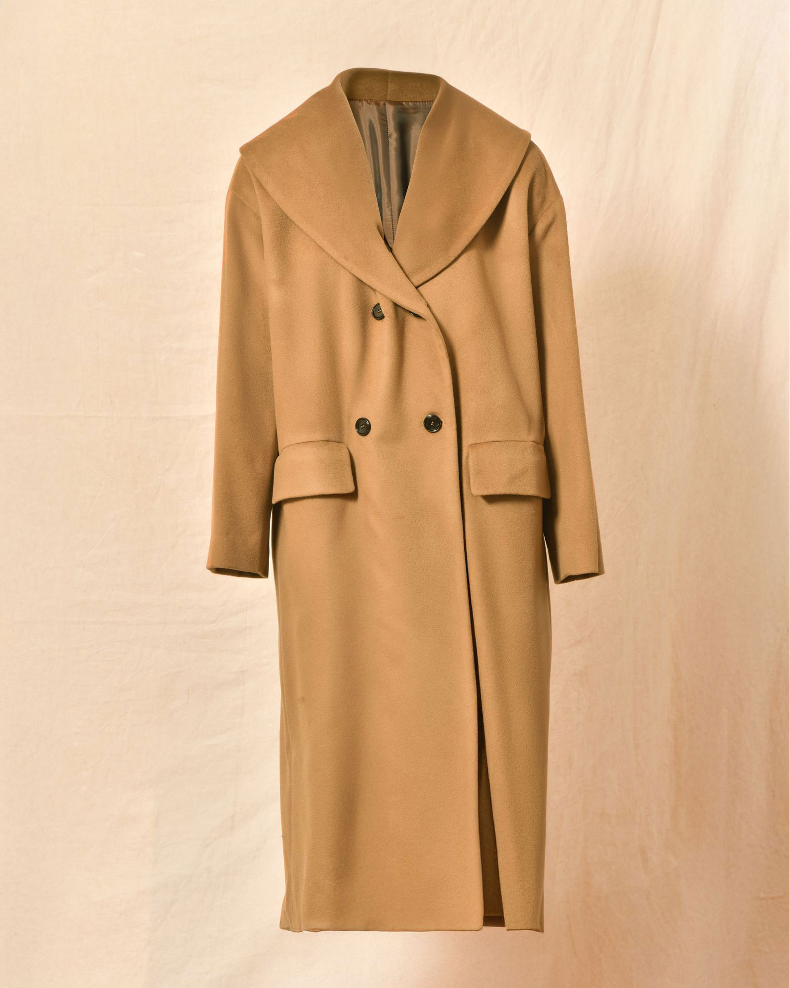 Manteau camel à double boutonnage Valentino