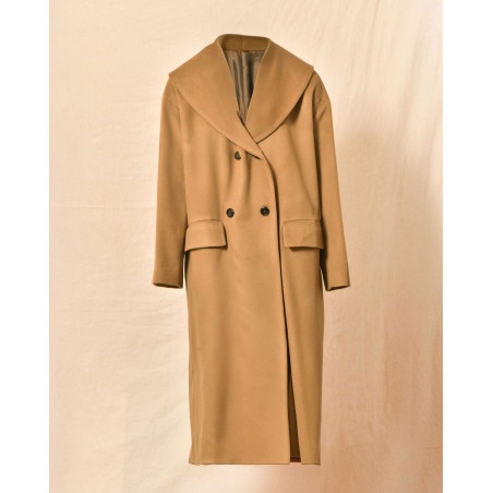 Manteau camel à double boutonnage Valentino