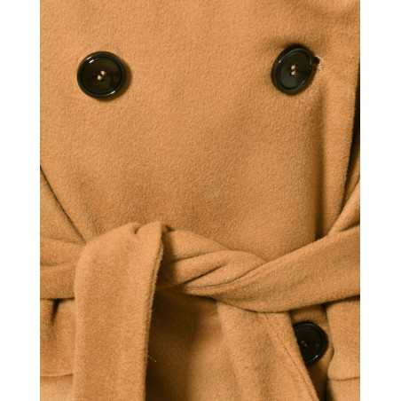 Manteau camel à double boutonnage Valentino