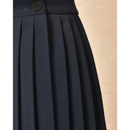 Jupe plissée à doublure asymétrique Malloni