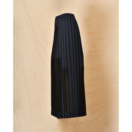 Jupe plissée à doublure asymétrique Malloni