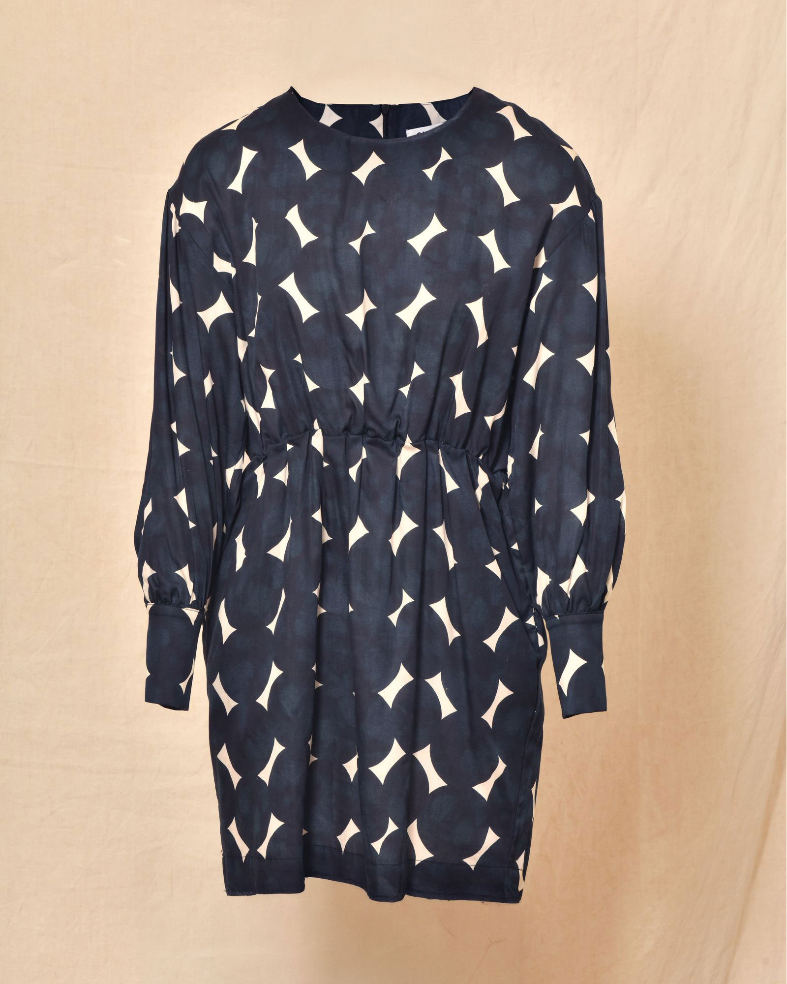 Robe évasée à imprimés bleu Chloé Stora