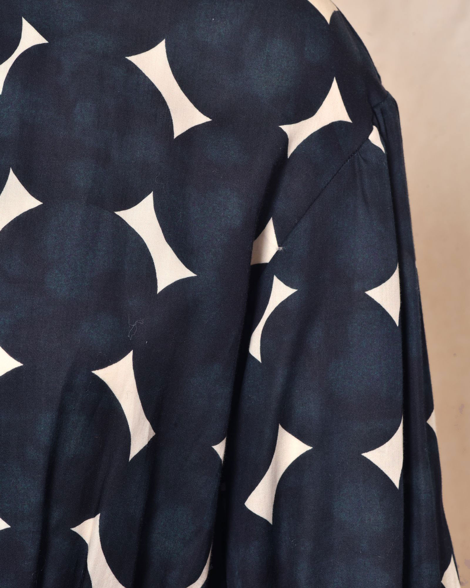 Robe évasée à imprimés bleu Chloé Stora