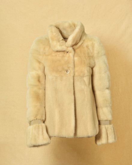 Manteau en vison jaune Valentino