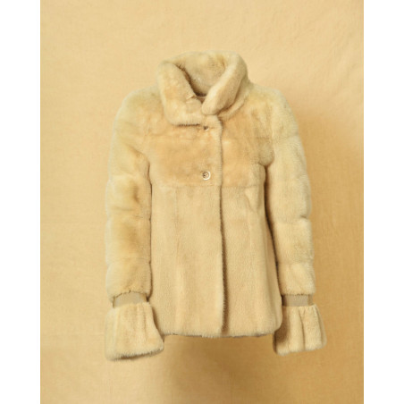 Manteau en vison jaune Valentino