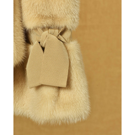 Manteau en vison jaune Valentino