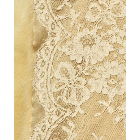 Manteau en vison jaune Valentino