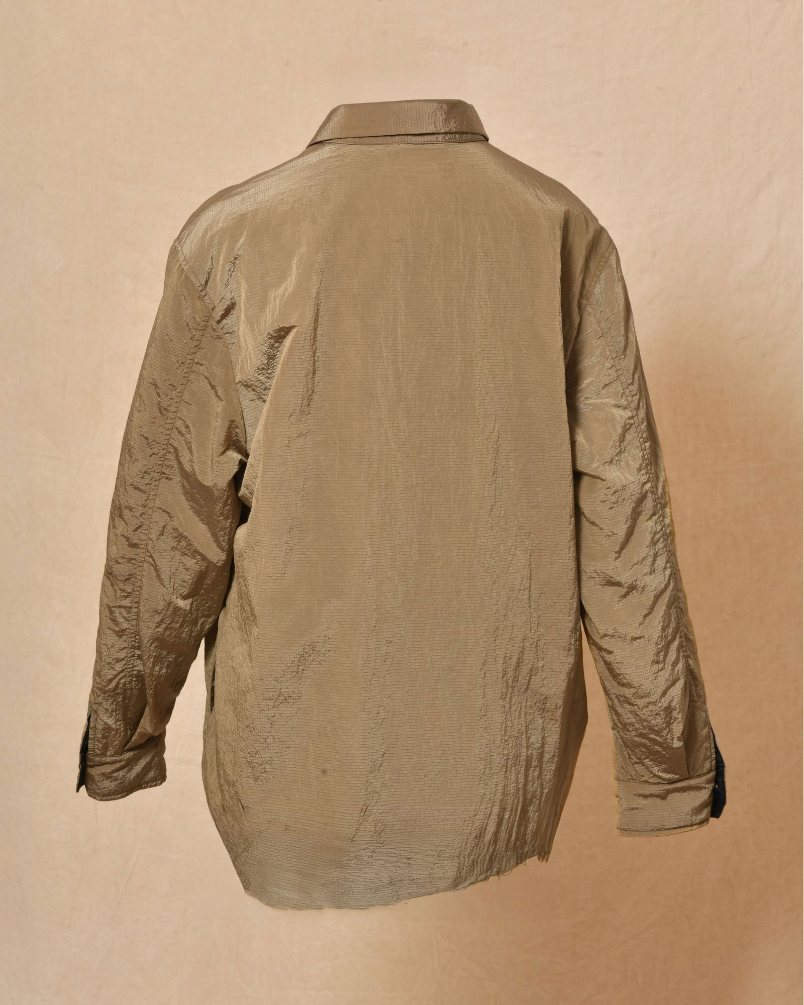 Blouson irisé taupe à petits carreaux T_Coat