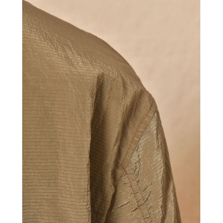 Blouson irisé taupe à petits carreaux T_Coat