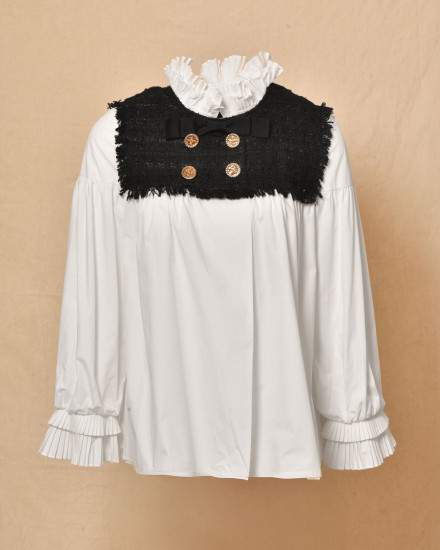 Blouse bi-matière Edward Achour