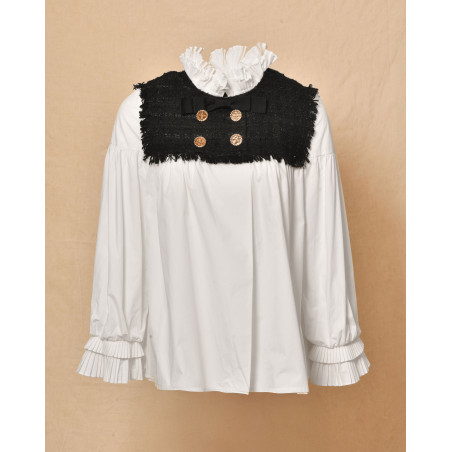 Blouse bi-matière Edward Achour
