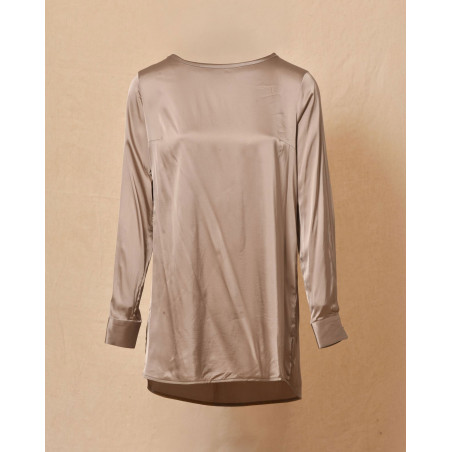 Tunique en satin grise Casheart