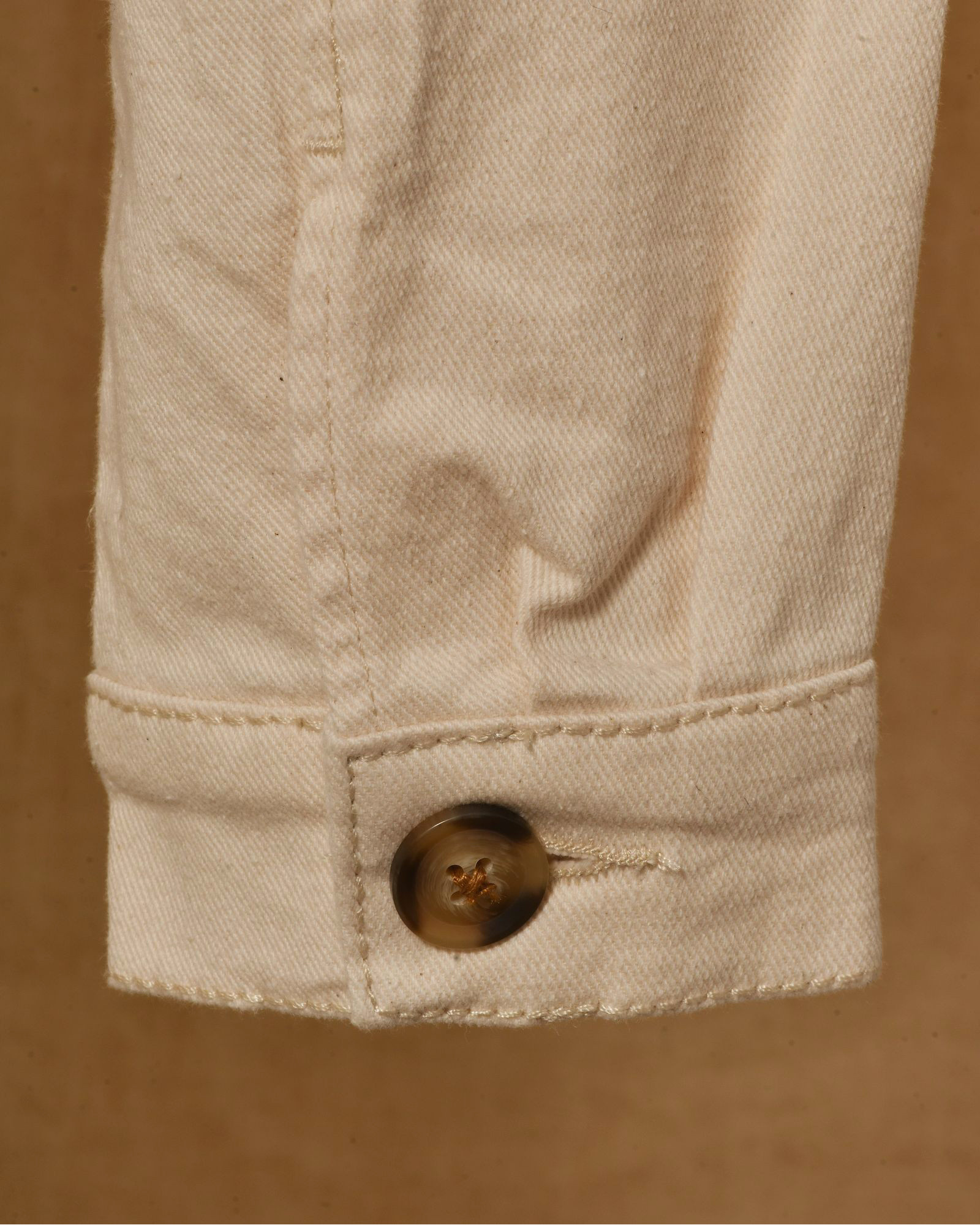 Veste écru en denim avec col côtelé May June