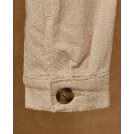 Veste écru en denim avec col côtelé May June