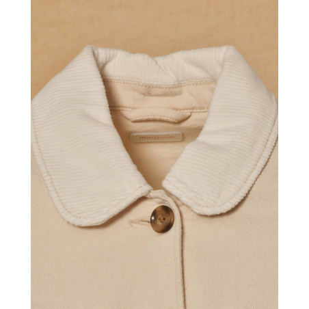 Veste écru en denim avec col côtelé May June