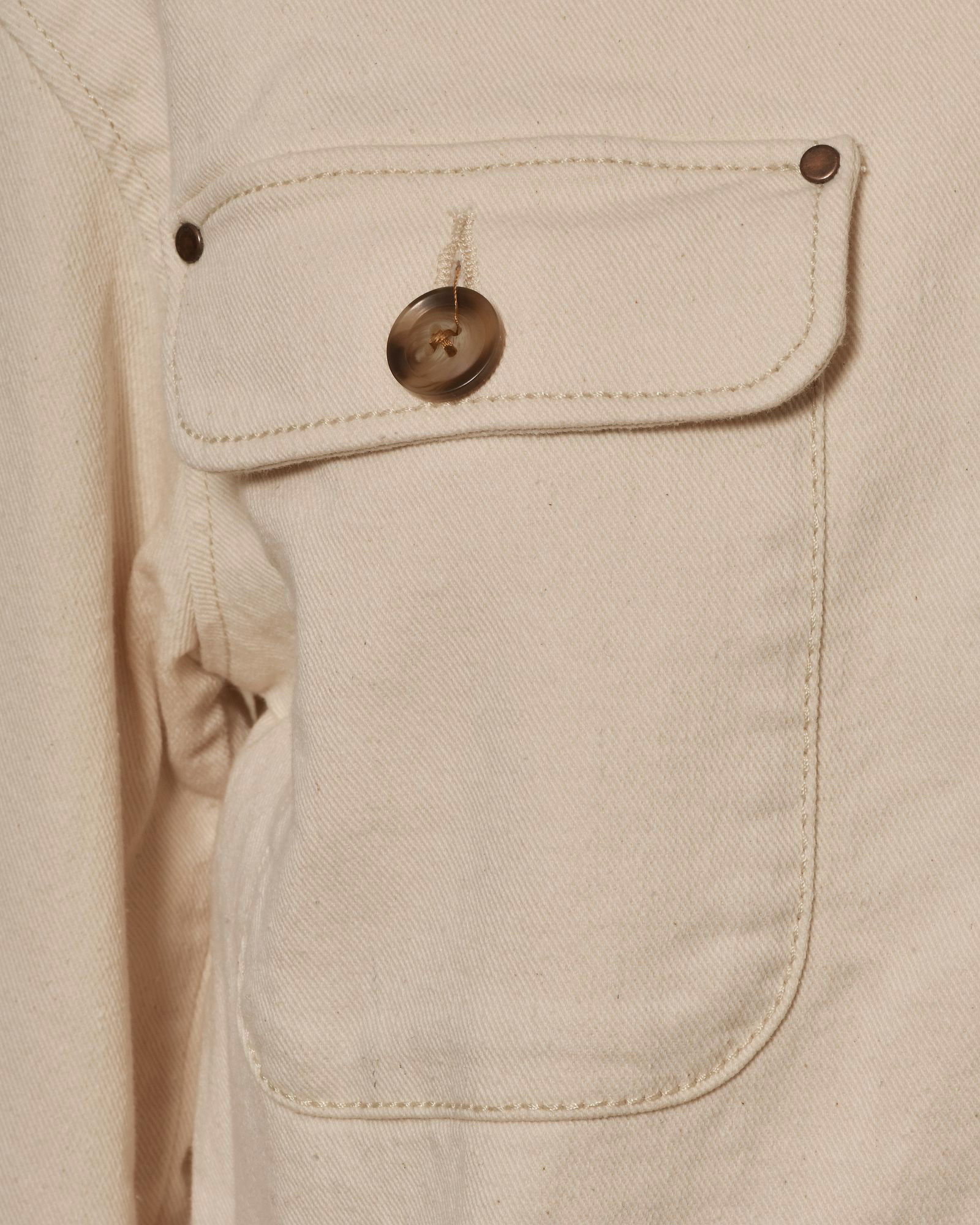 Veste écru en denim avec col côtelé May June