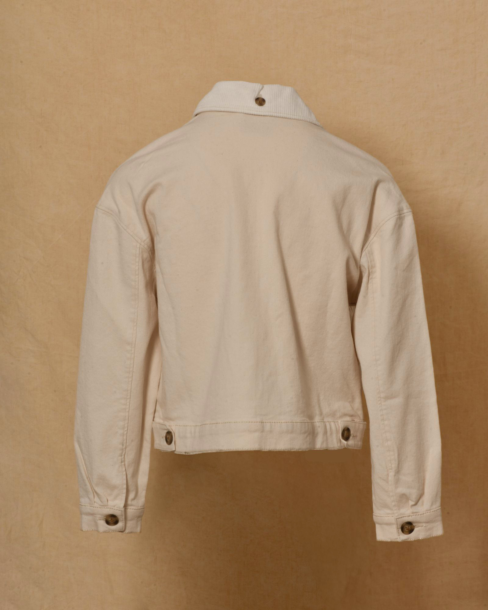 Veste écru en denim avec col côtelé May June