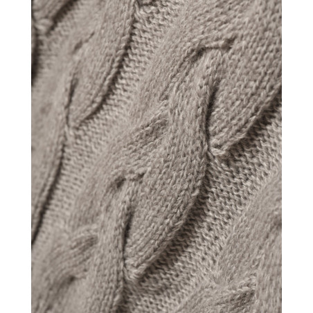 Pull en laine torsadé col V Emma White