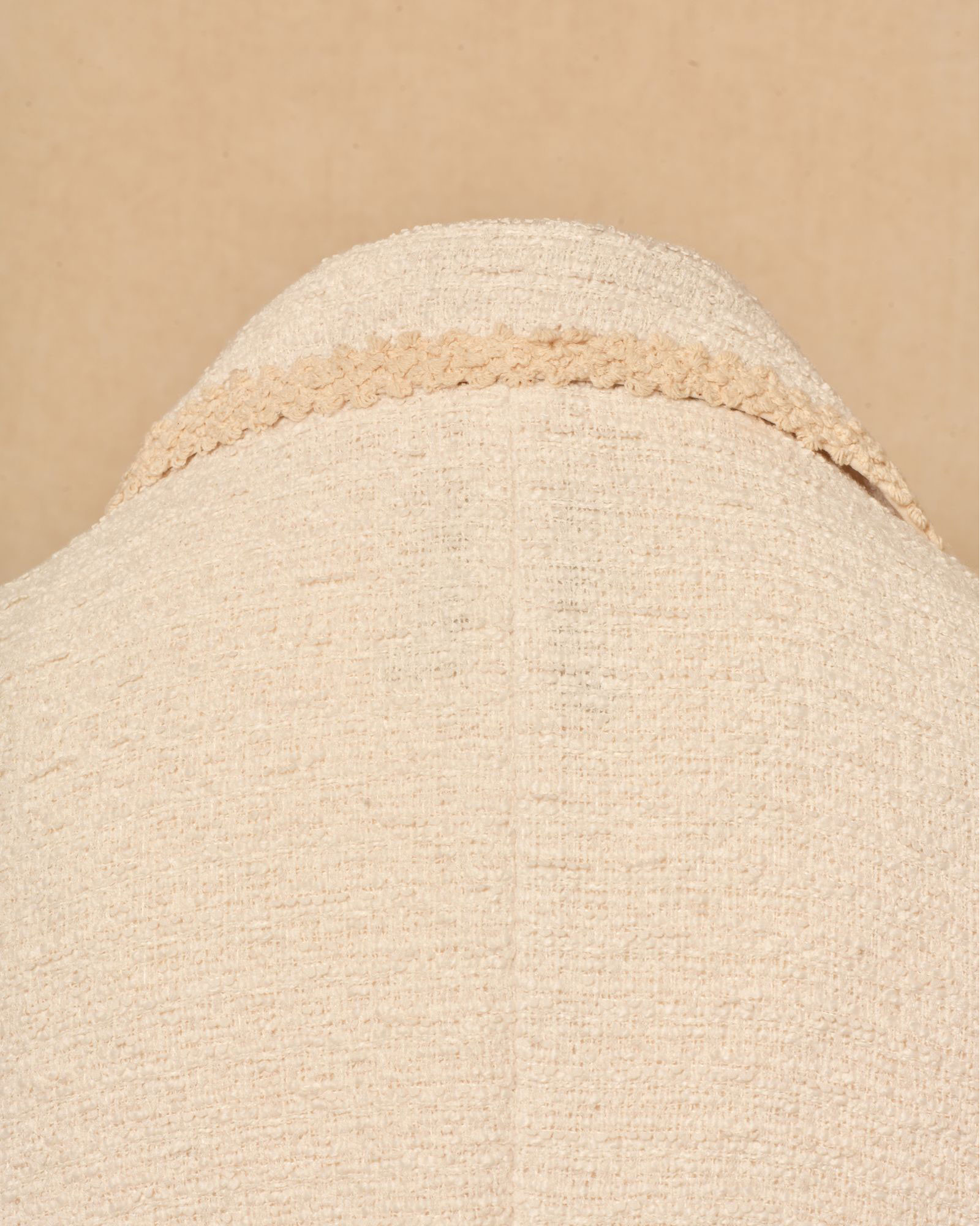 Robe en tweed écru a col chemisier Edward Achour