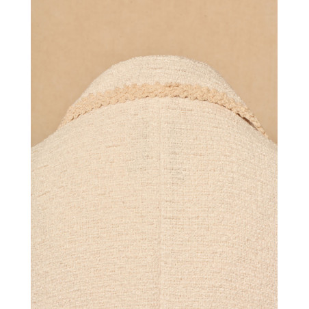 Robe en tweed écru a col chemisier Edward Achour