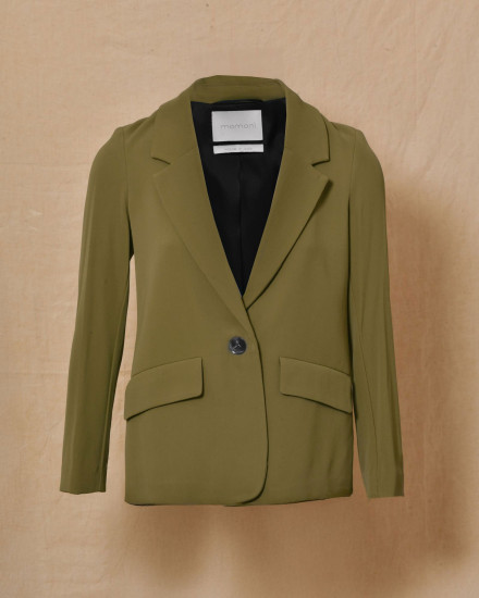 Veste cintrée en crêpe kaki Momoni