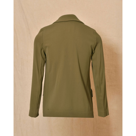 Veste cintrée en crêpe kaki Momoni