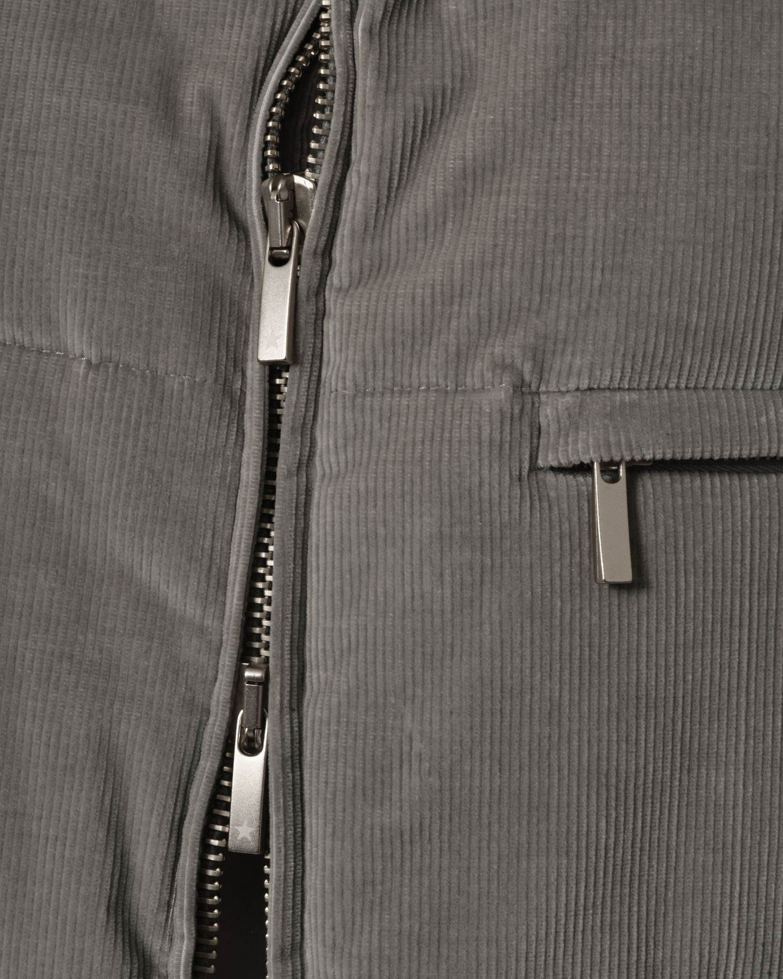 Doudoune côtelée grise Lorena Antoniazzi