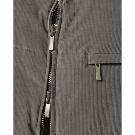 Doudoune côtelée grise Lorena Antoniazzi