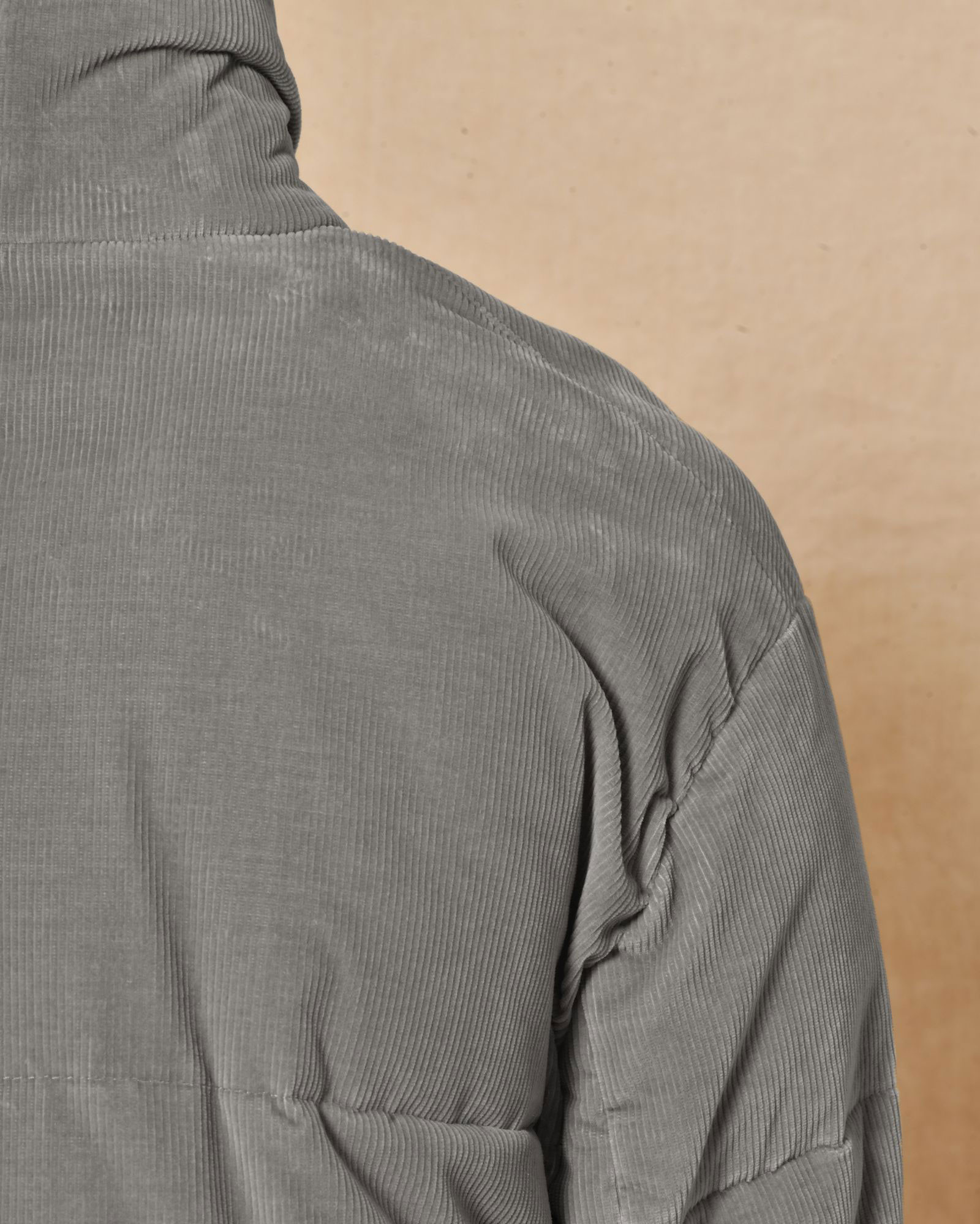 Doudoune côtelée grise Lorena Antoniazzi