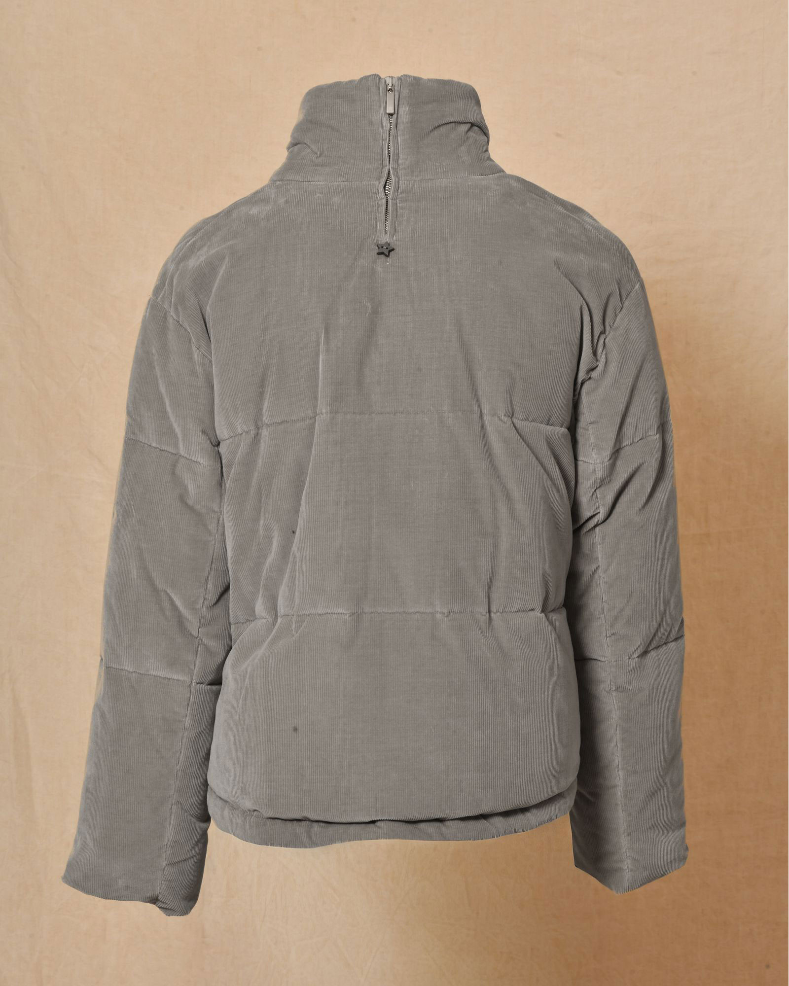 Doudoune côtelée grise Lorena Antoniazzi