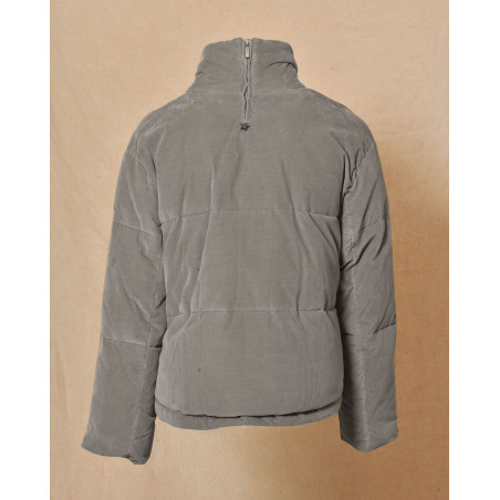 Doudoune côtelée grise Lorena Antoniazzi