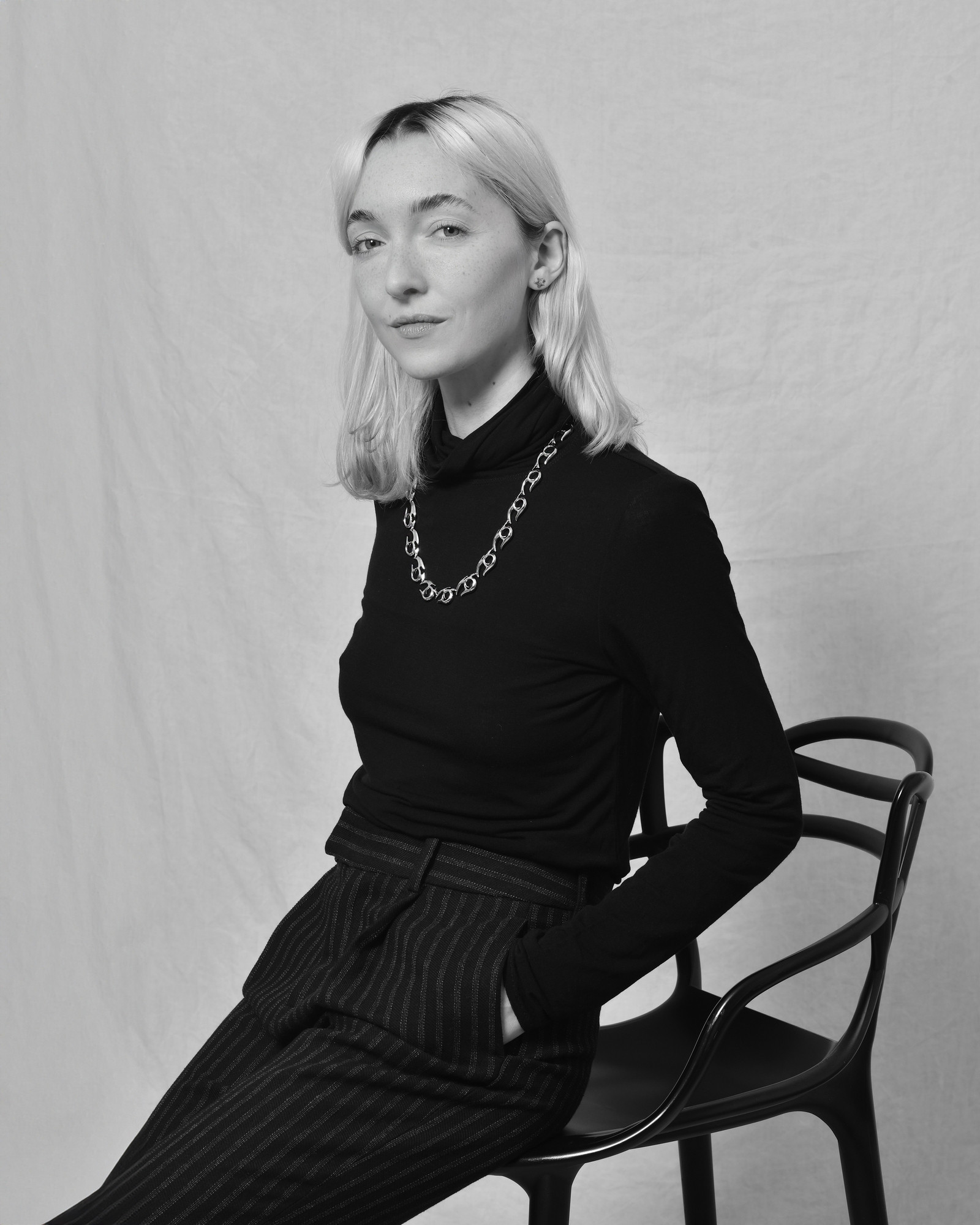 Collier maillons sculpturaux en argent Ambush