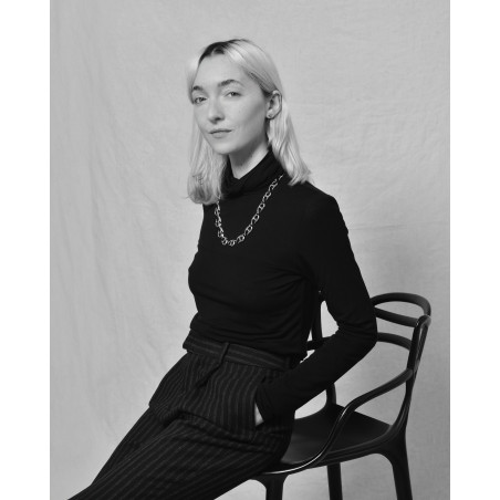 Collier maillons sculpturaux en argent Ambush